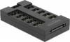 DELOCK RGB hub 64128 for ARGB LEDs, 10 ports, black